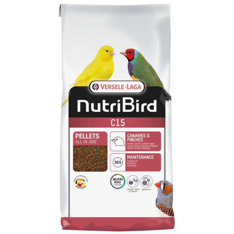 Granulés extrudés pour oiseaux NutriBird C15 3kg - Animal Valley