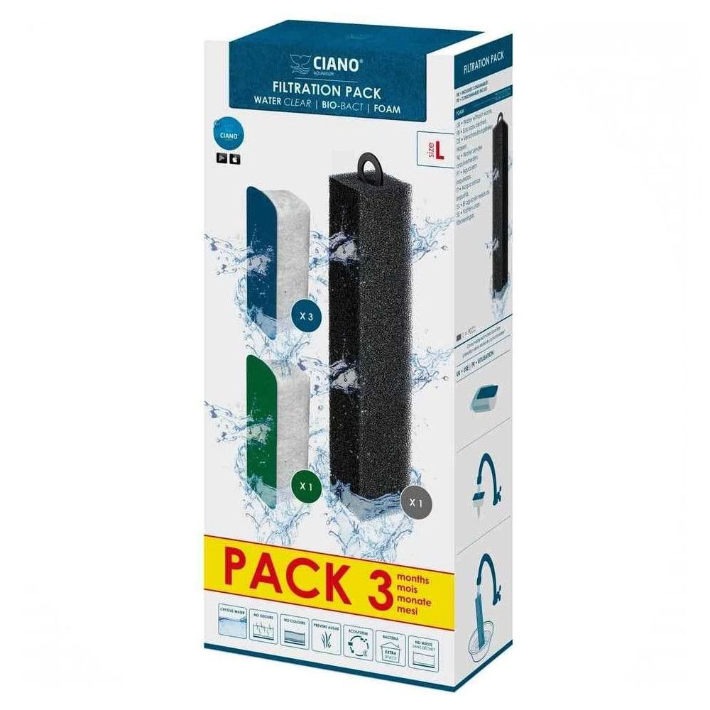 Pack 3 mois cartouches filtrantes taille L Ciano - Animal Valley