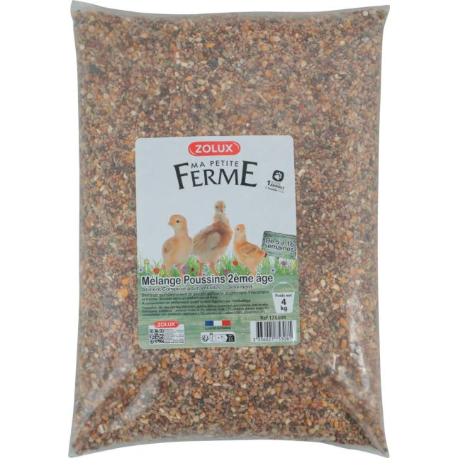 Mélange poussins 2ème âge 4kg - Zolux
